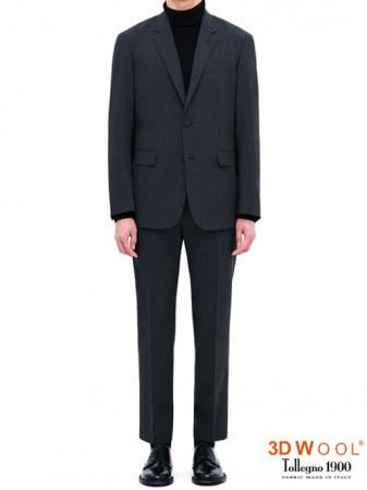 3D WOOL] SLIM-FIT SUIT - CHACOAL]